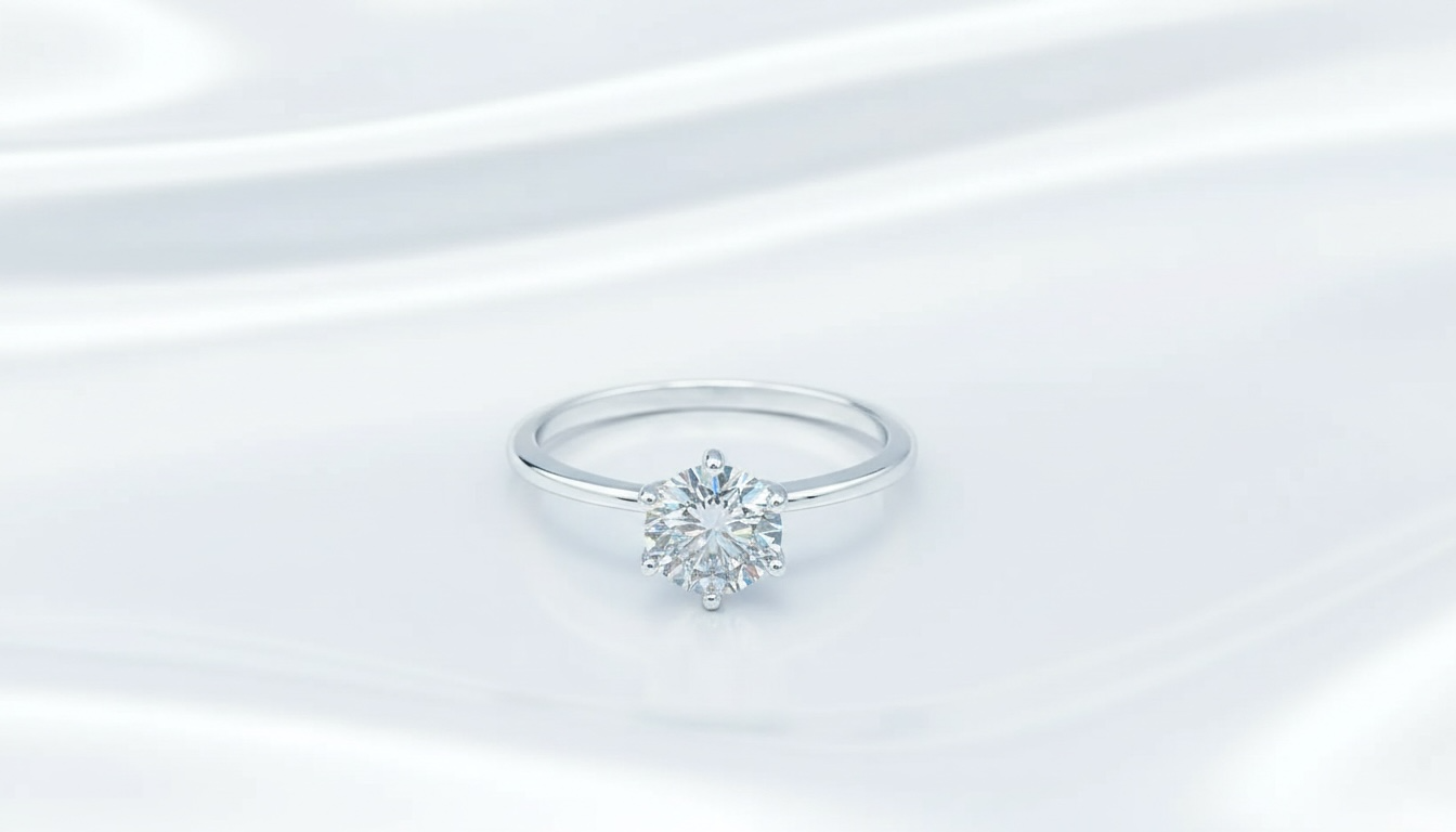 ANEL SOLITÁRIO PEDRA MOISSANITE 6MM. ARO 14