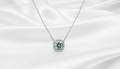 COLAR MOISSANITE VERDE ÁGUA 6MM.