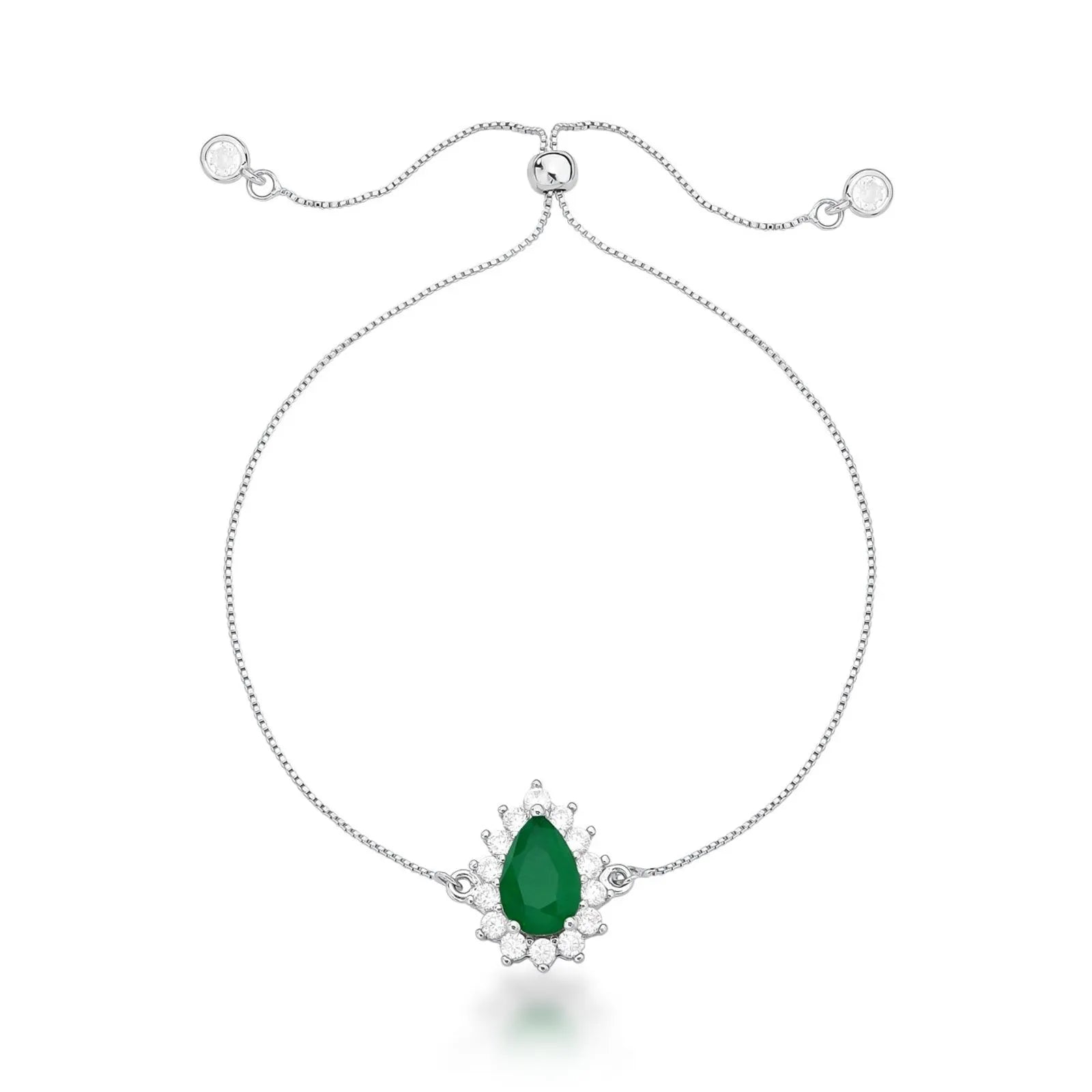 Pulseira Gota Turmalina Verde