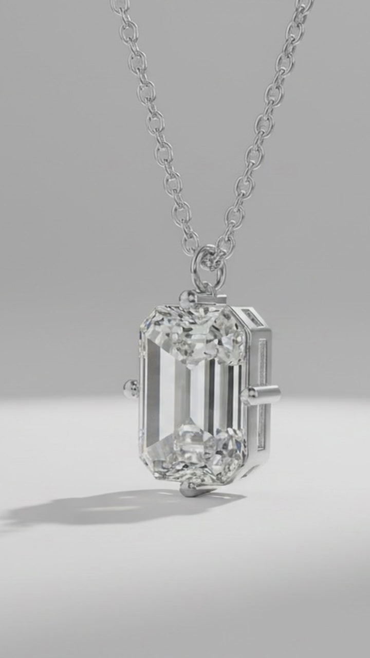 COLAR RETANGULAR MOISSANITE 6.MM.
